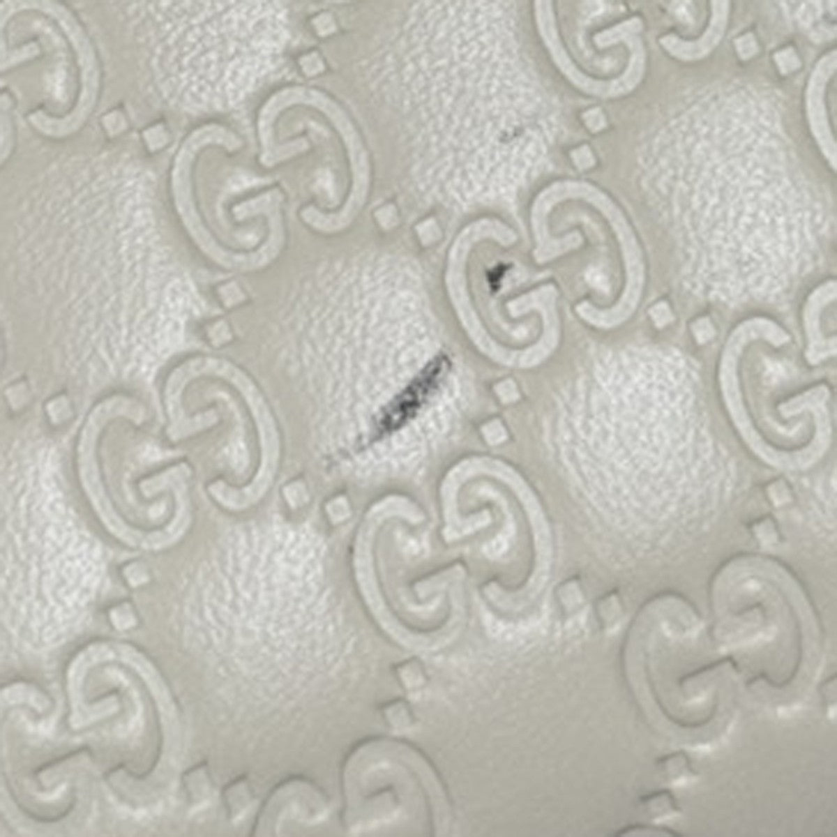 GUCCI Micro GG Guccissima 2Way Shoulder Hand Bag Leather White Italy 23KB342