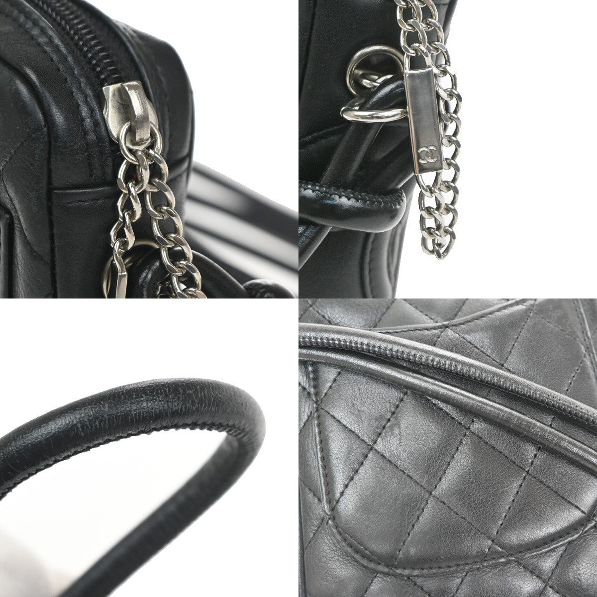CHANEL CC Logo Cambon Matelasse Mini Shoulder Bag Leather BK SHW Italy 661RL931