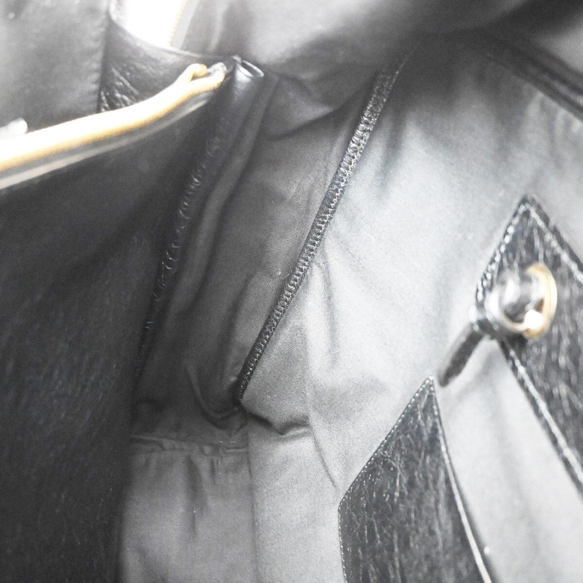 BALENCIAGA Blanket Square Medium 2Way Shoulder Hand Bag Leather Black 79RF362