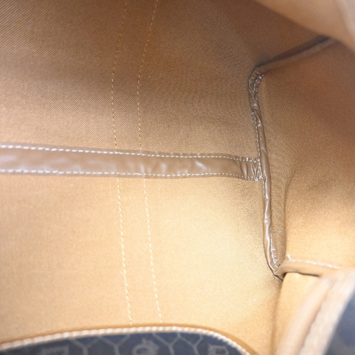 CHRISTIAN DIOR Logo Trotter Honeycomb Hand Bag PVC Leather BN Black GHW 38KC674