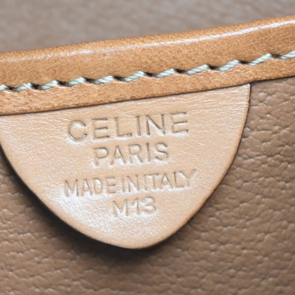 CELINE Logo Macadam Pattern Flap Hand Bag PVC Leather Brown GHW Italy 38MA206