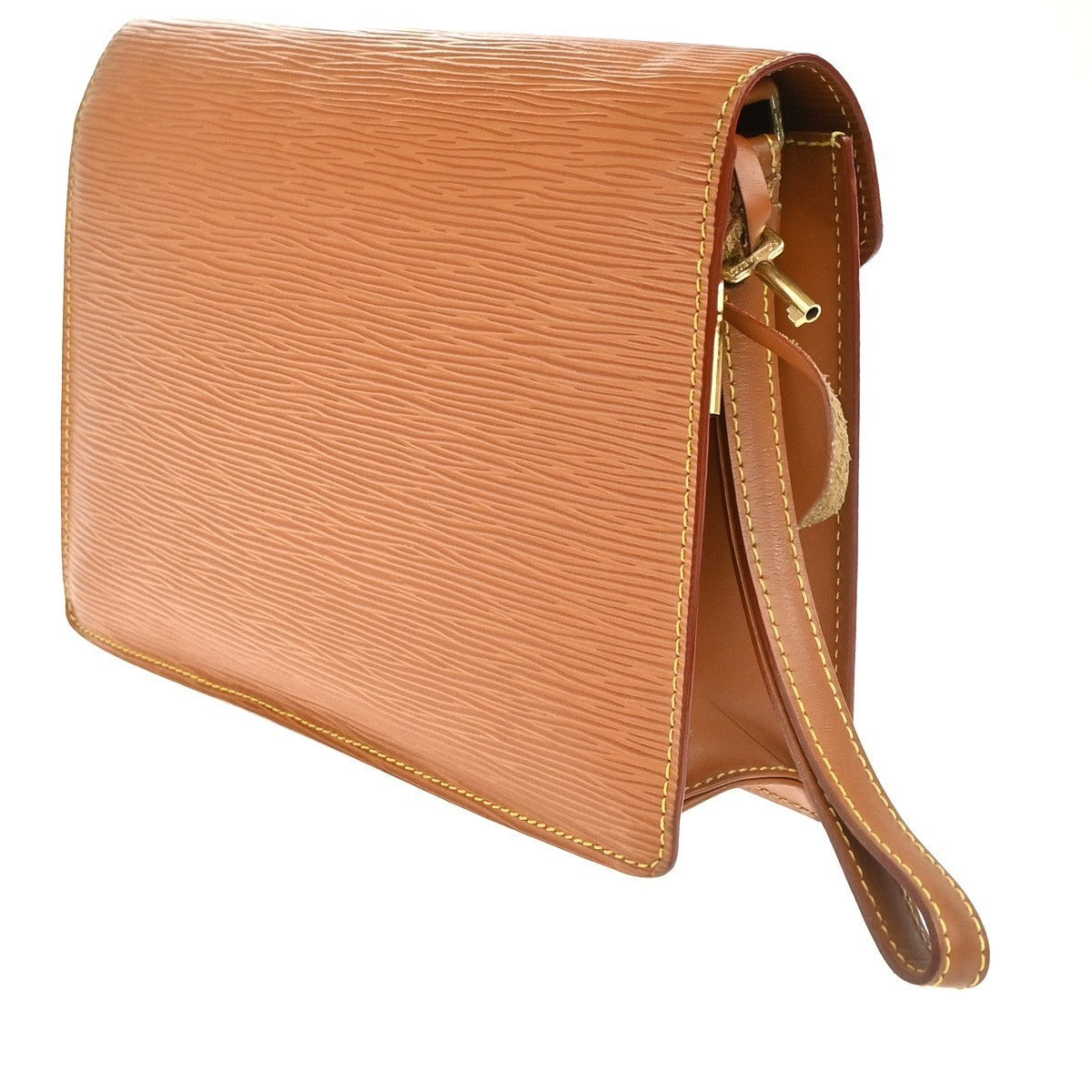 LOUIS VUITTON Sellier Dragonne Clutch Hand Bag Epi Leather Gold M52618 66MA155