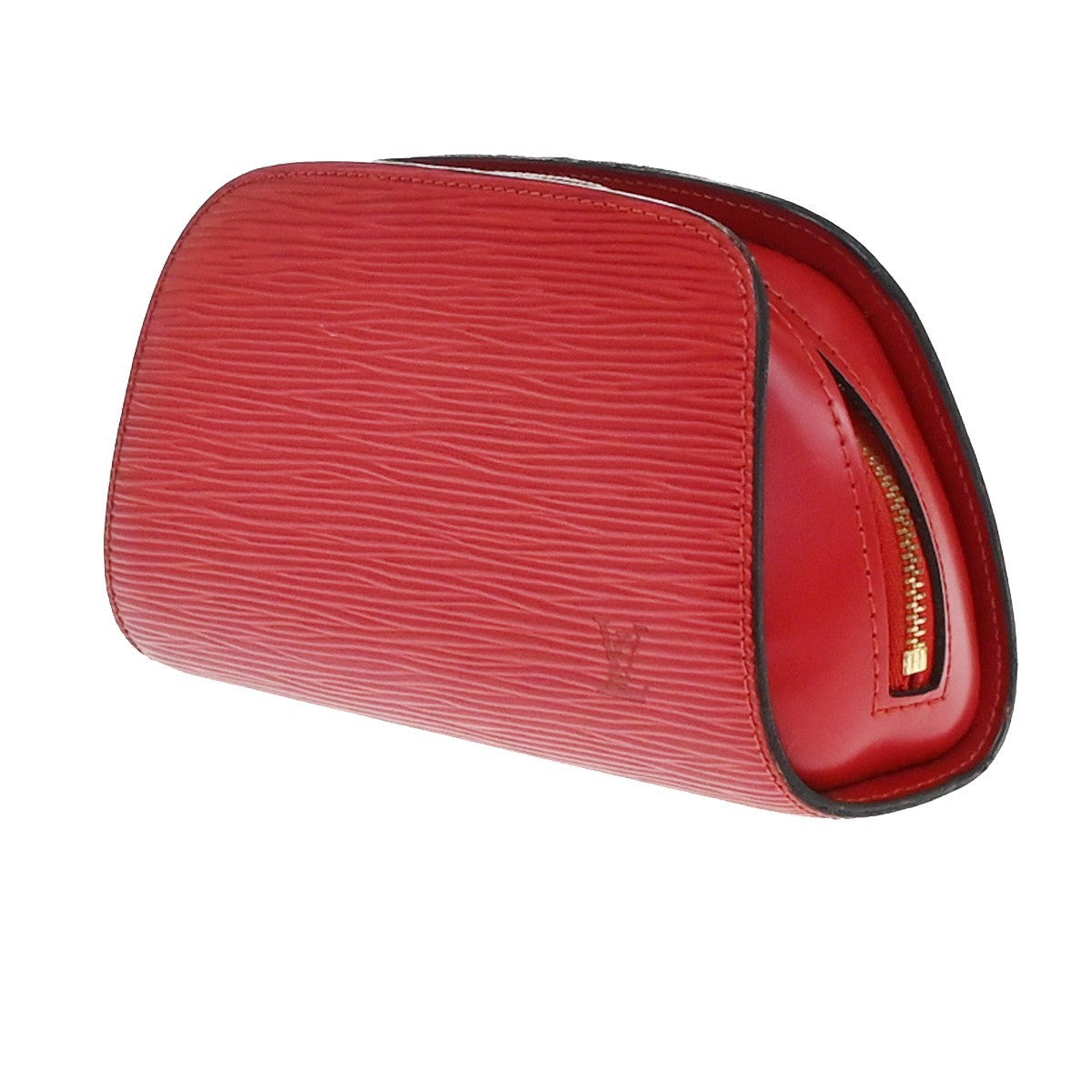 LOUIS VUITTON LV Logo Dauphine PM Pouch Bag Epi Leather Red M48447 05EG007
