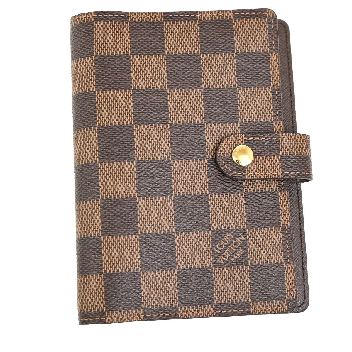 LOUIS VUITTON Agenda PM Cover Damier Ebene Leather Brown Spain R20700 62MA603