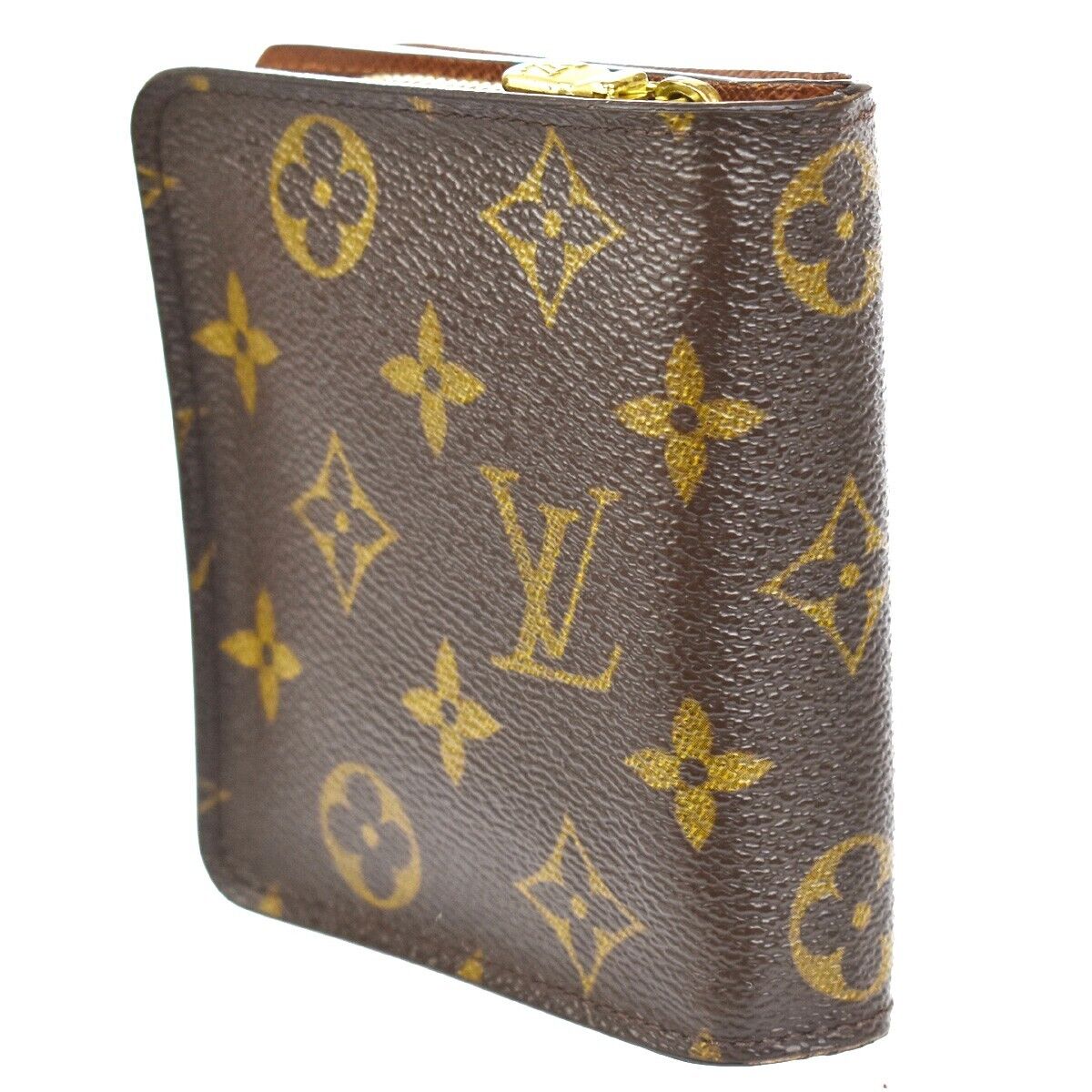 LOUIS VUITTON Compact Zip Bifold Wallet Purse Monogram Leather BN M61667 02JH200