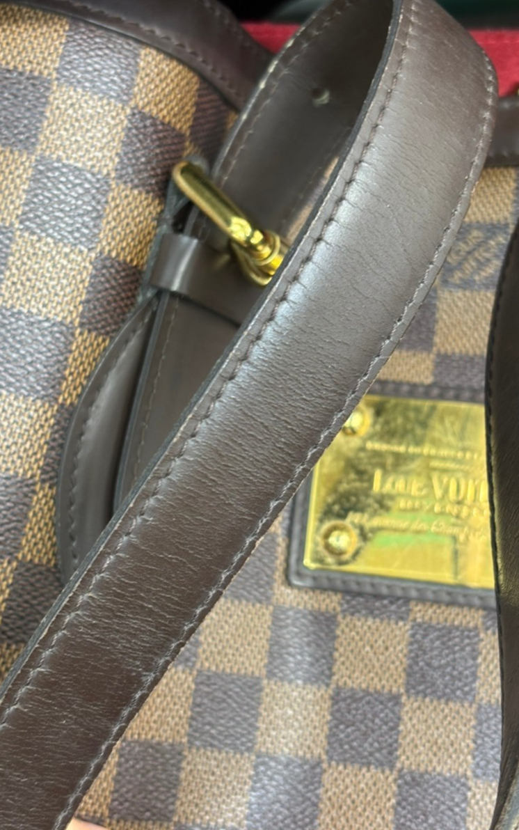 LOUIS VUITLOUIS VUITTON Hampstead MM Shoulder Bag Damier Leather N51204 86KB588