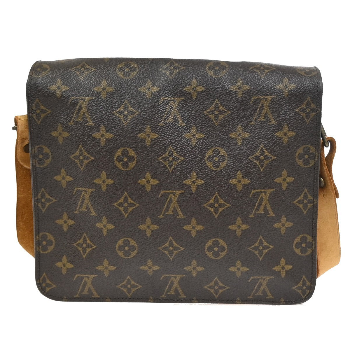 LOUIS VUITTON Cartouchiere GM Shoulder Bag Monogram Leather Brown M51252 64KC976