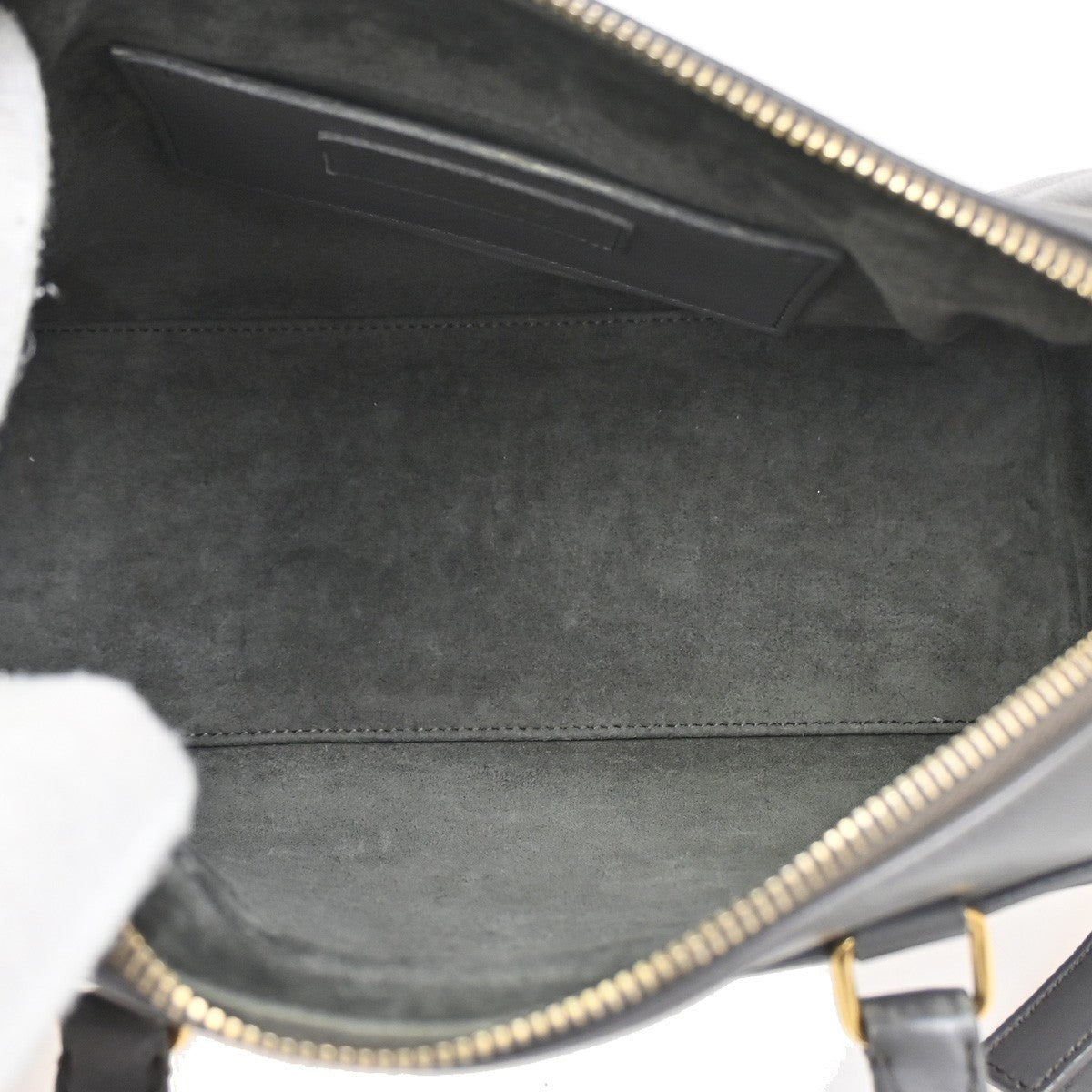 SAINT LAURENT Baby Duffle 2way Shoulder Hand Bag Leather Gray GHW Italy 84DA190