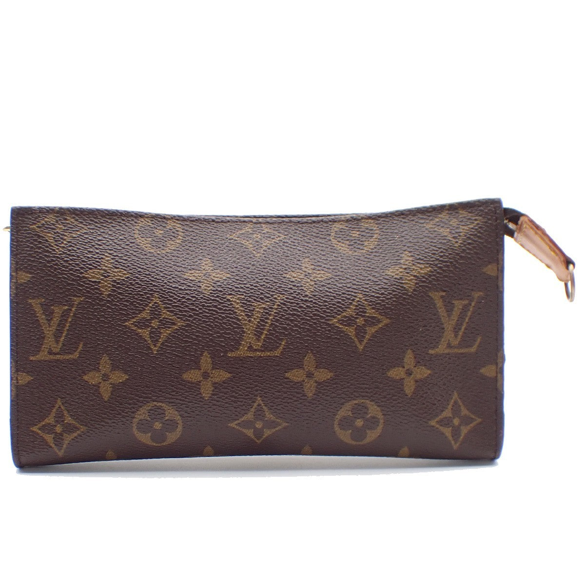 LOUIS VUITTON Logo BUCKET GM Pouch Bag Monogram Leather Brown France 02AA132