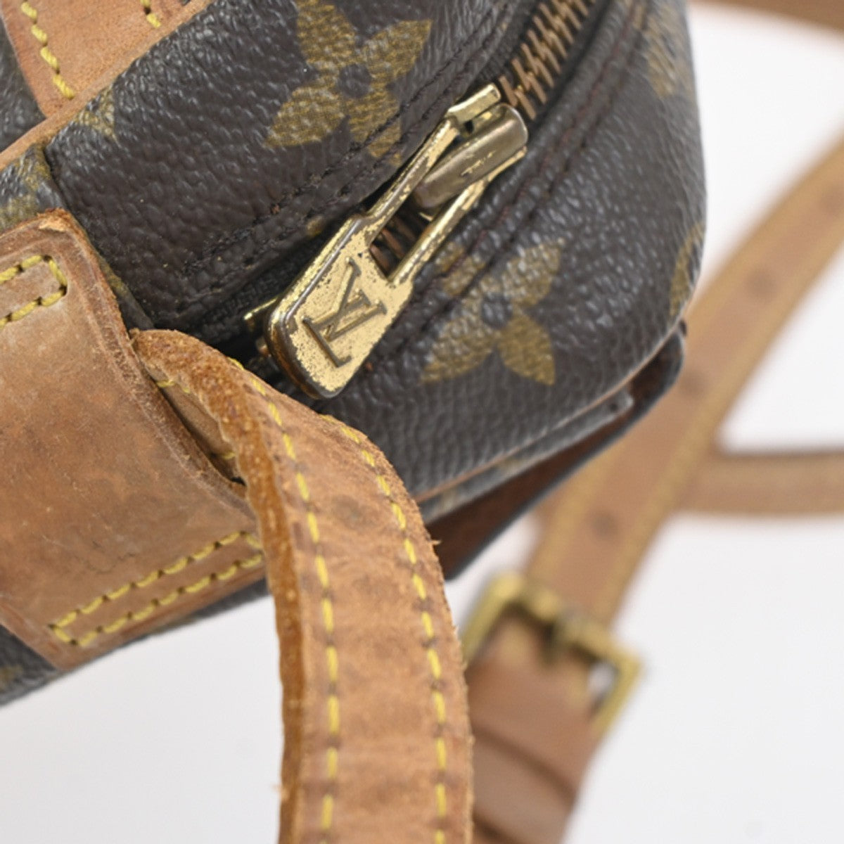 LOUIS VUITTON Jeune Fille MM Shoulder Bag Monogram Leather Brown M51226 39KC732