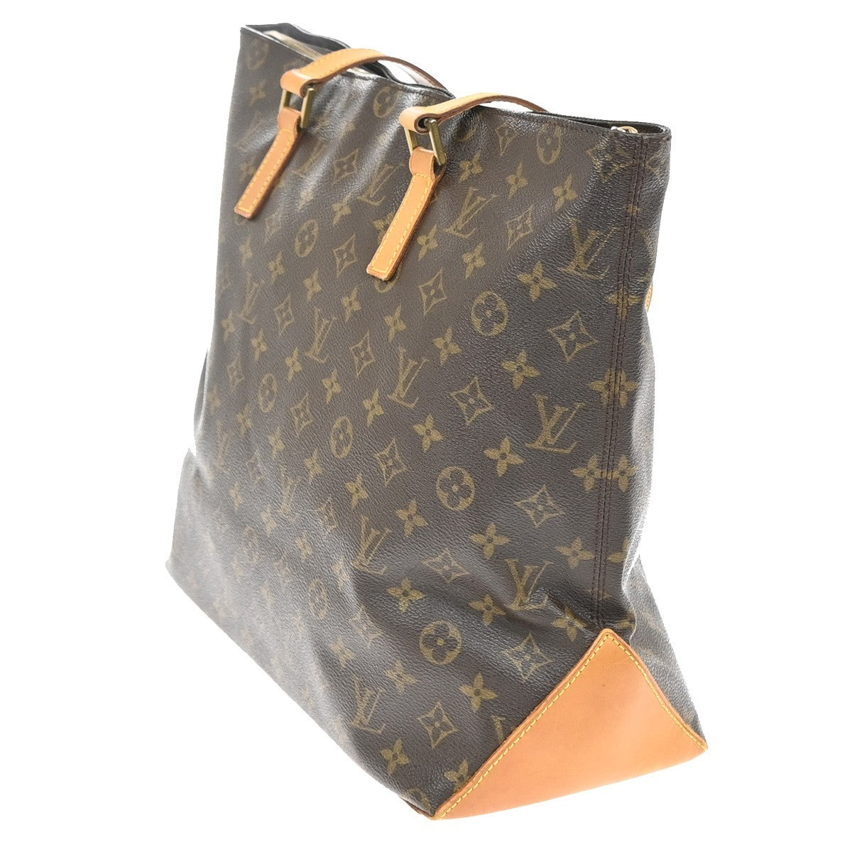 LOUIS VUITTON Cabas Mezzo Shoulder Bag Monogram Leather Brown M51151 97YJ193