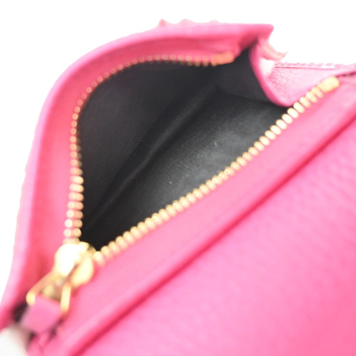 GUCCI Logo GG Marmont Trifold Compact Wallet Leather Pink GHW Italy 37MA483