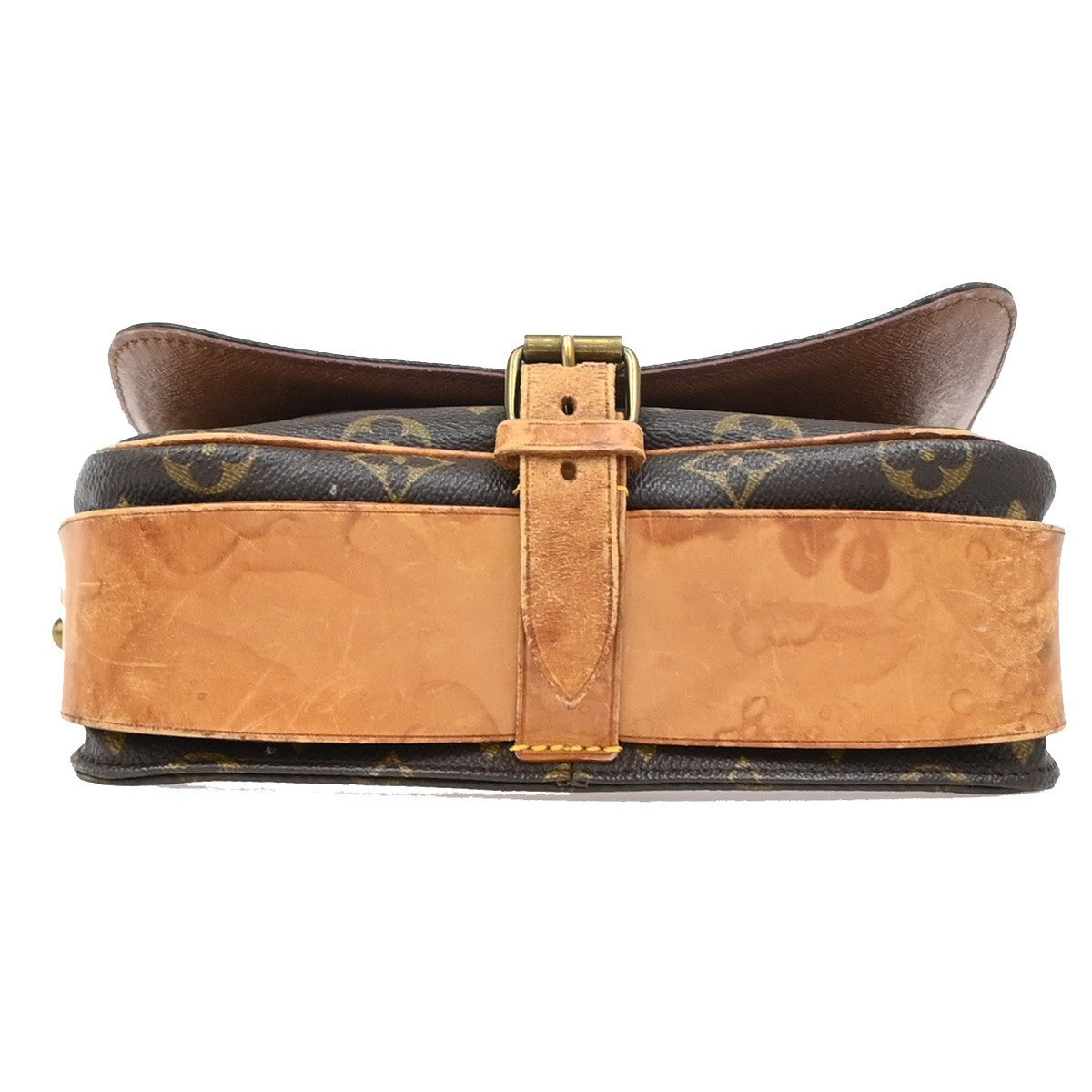 LOUIS VUITTON Cartouchiere MM Shoulder Bag Monogram Leather Brown M51253 64EF845