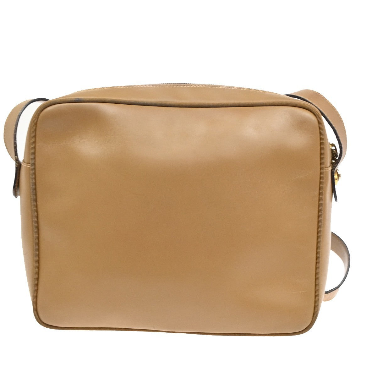 SALVATORE FERRAGAMO Logo Vara Shoulder Bag Leather Brown GHW Italy 68CA393
