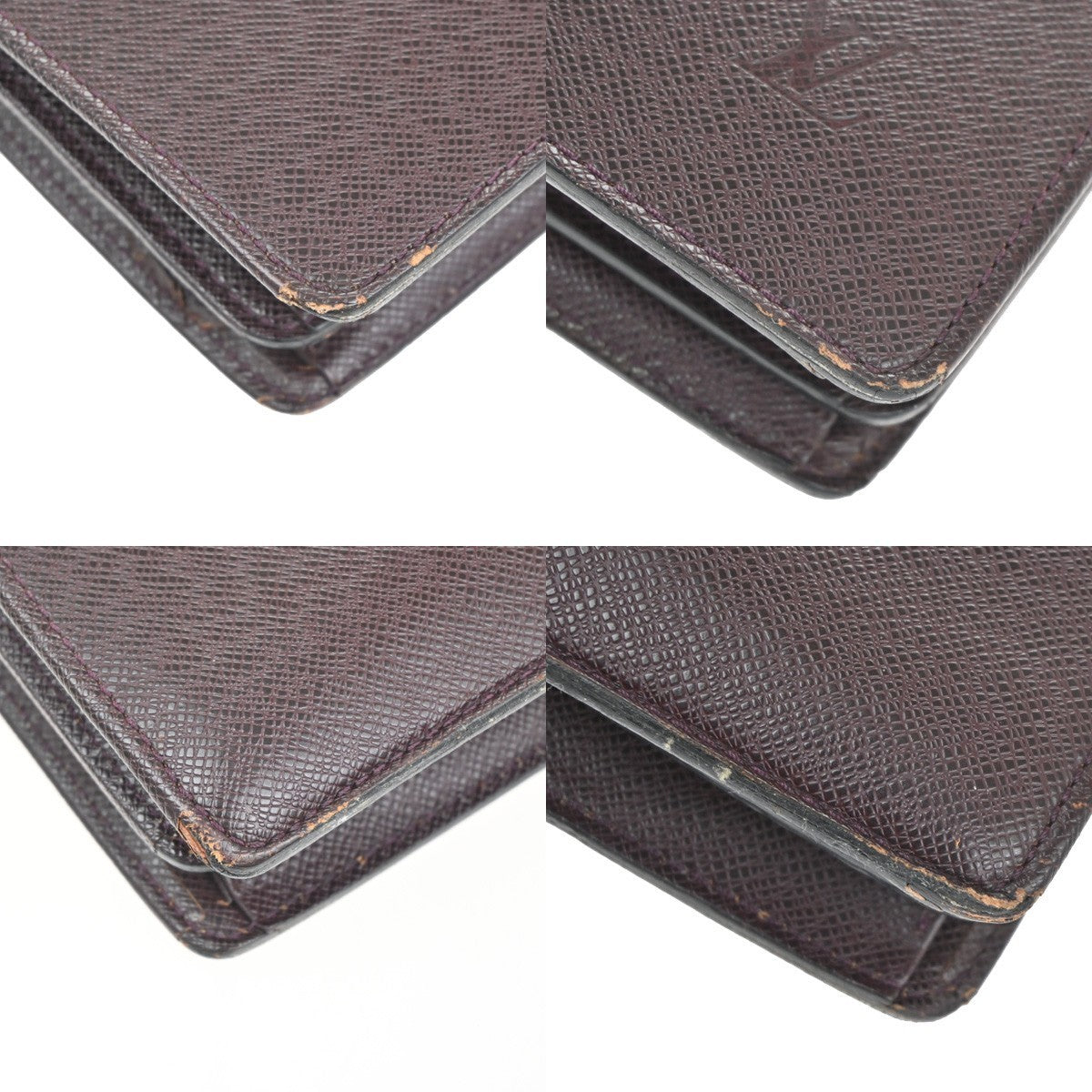 LOUIS VUITTON LV Moskova Briefcase Hand Bag Taiga Leather Purple M30036 67KC395