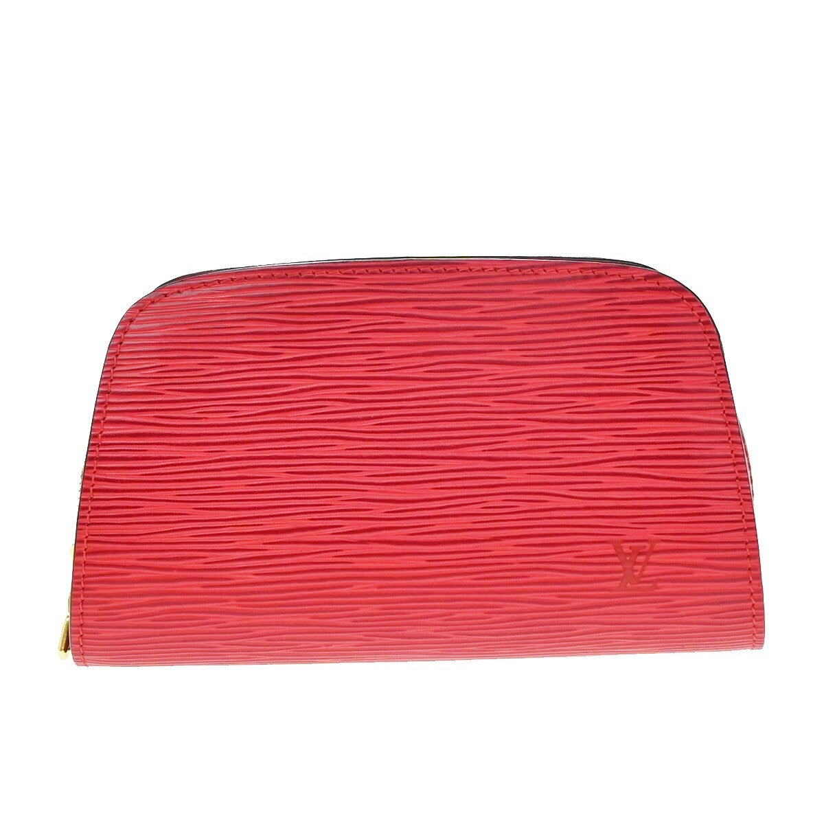 LOUIS VUITTON LV Logo Dauphine PM Pouch Bag Epi Leather Red M48447 02EE220