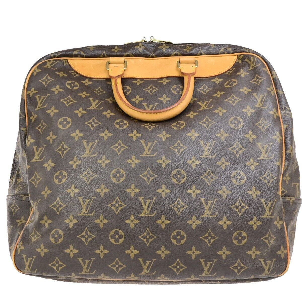LOUIS VUITTON LV Logo Evasion Hand Bag Monogram Leather Brown M41443 34ED170