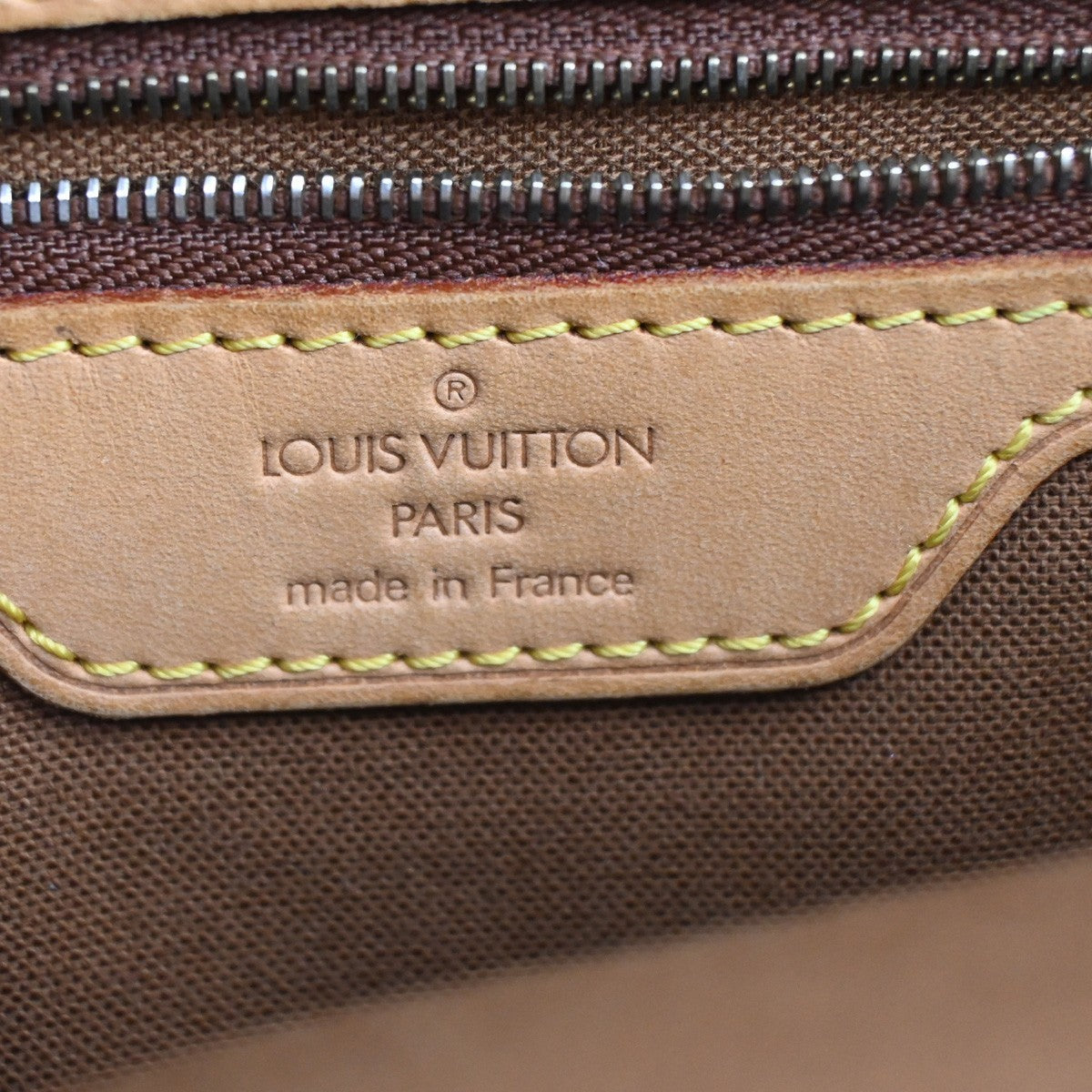 LOUIS VUITTON Cabas Mezzo Shoulder Bag Monogram Leather Brown M51151 83CA098