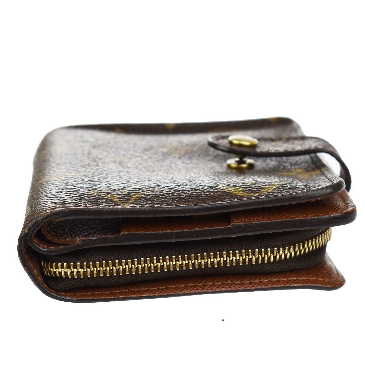 LOUIS VUITTON Compact Zip Bifold Wallet Purse Monogram Leather BN M61667 02JH200