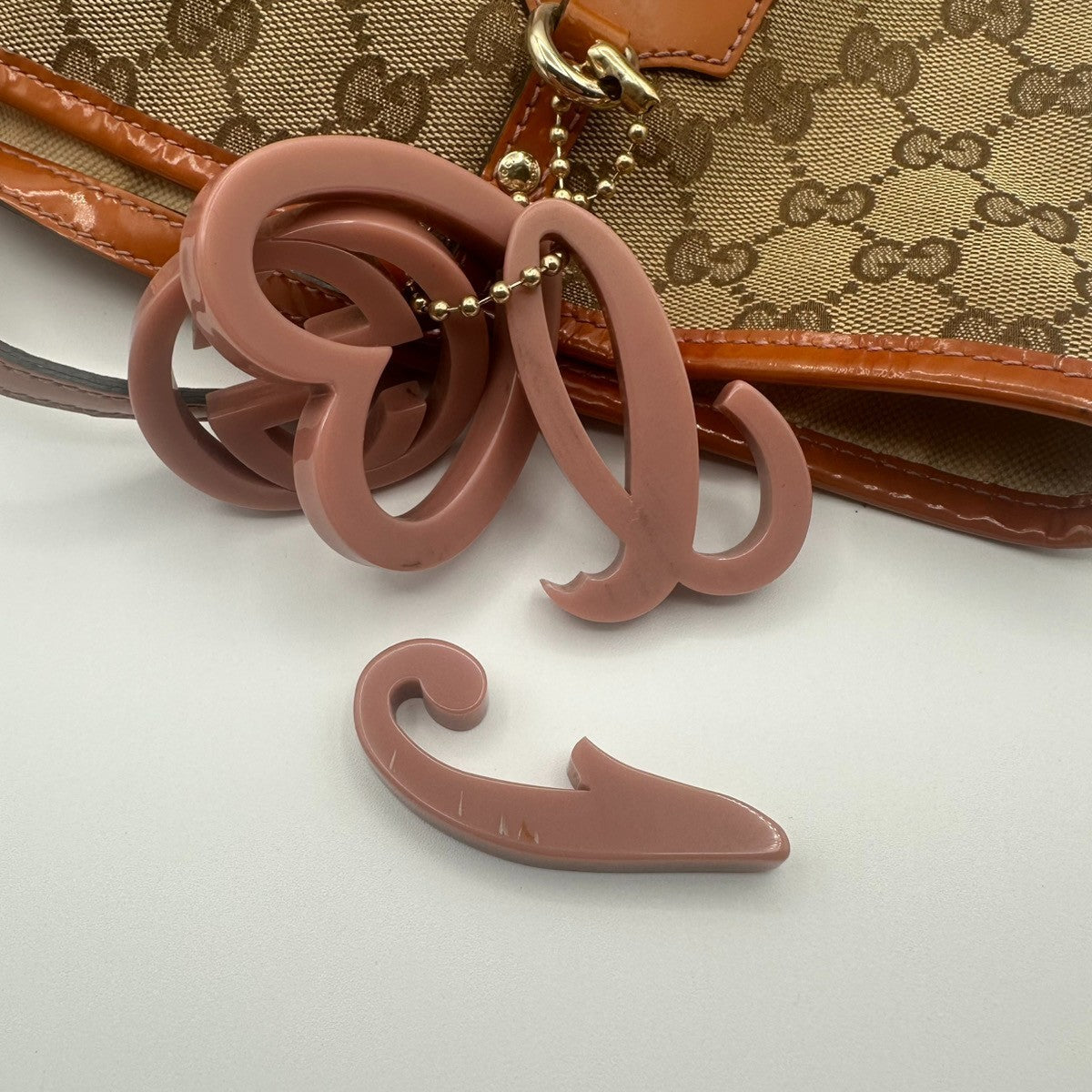 GUCCI GG Jolie Charms Shoulder Tote Bag Canvas Patent Leather BN Italy 04KD070