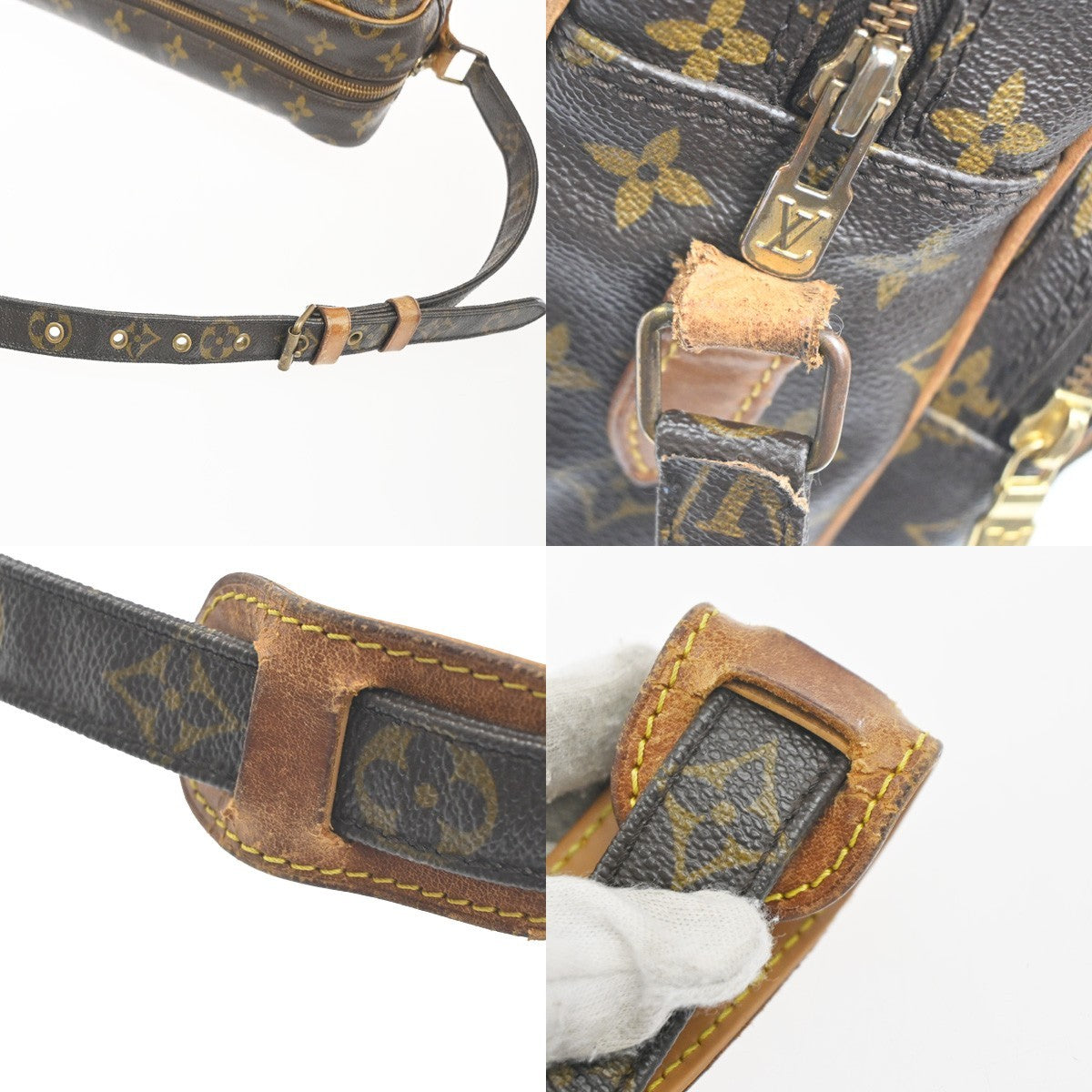 LOUIS VUITTON Nile Crossbody Shoulder Bag Monogram Leather Brown M45244 30MA419