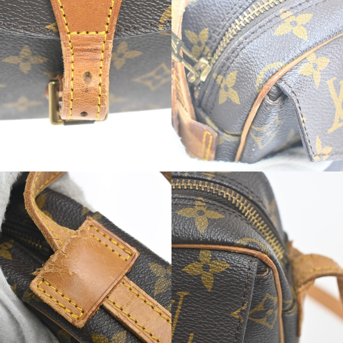 LOUIS VUITTON Jeune Fille MM Shoulder Bag Monogram Leather Brown M51226 64MA422