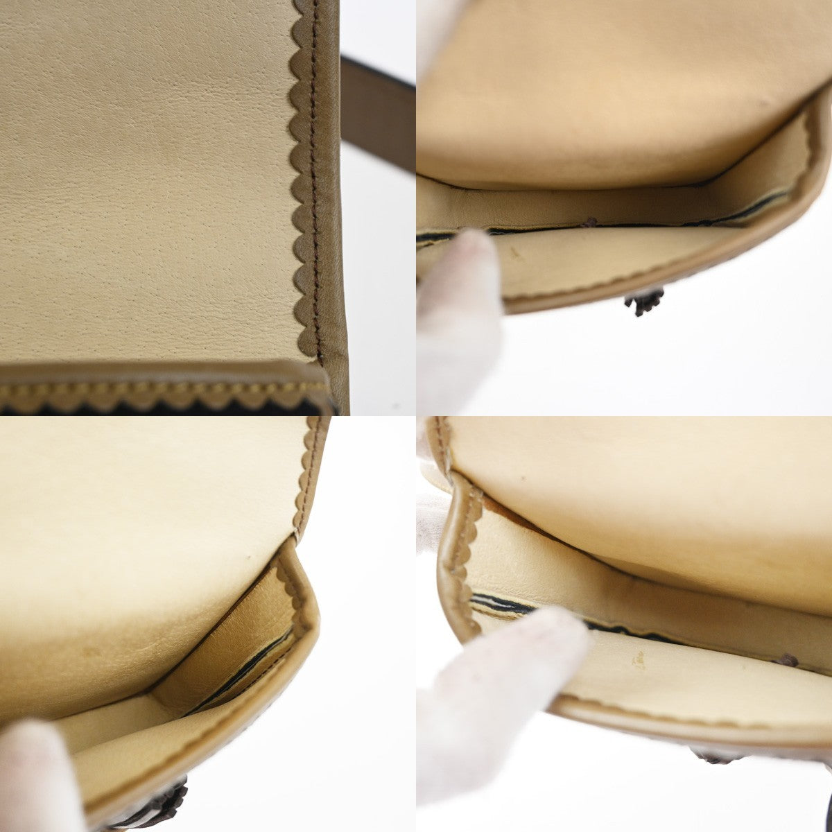 LOEWE Logo Anagram Tassel Bum Bag Size75 Suede Leather Black Beige GHW 34MA439