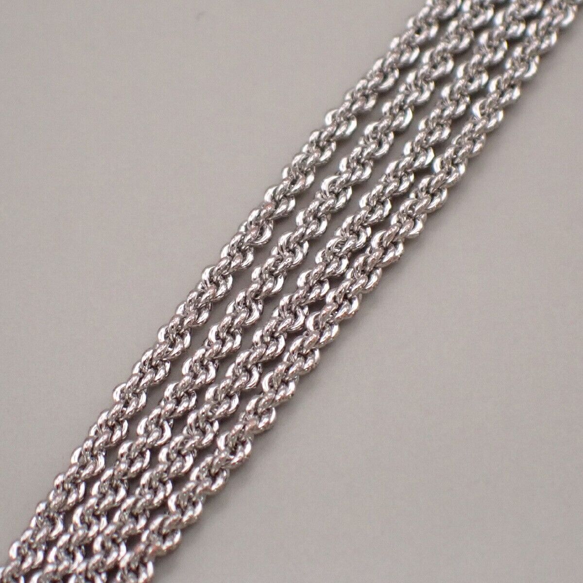 CHRISTIAN DIOR D Logo Dice Charm Necklace Rhinestone Silver Accessory 02ED439