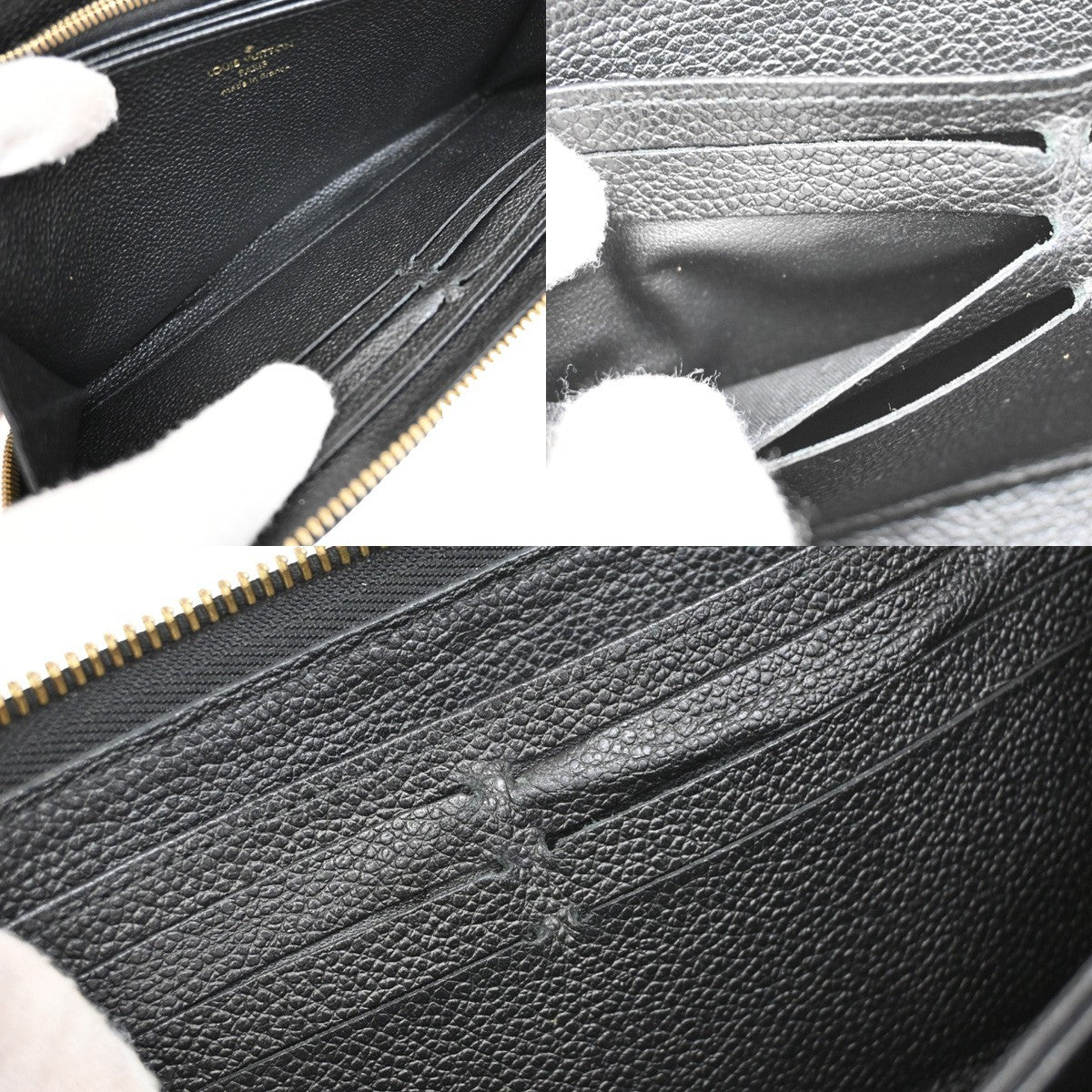 LOUIS VUITTON LV Zippy Long Wallet Monogram Empreinte Balck M93435 76KB293