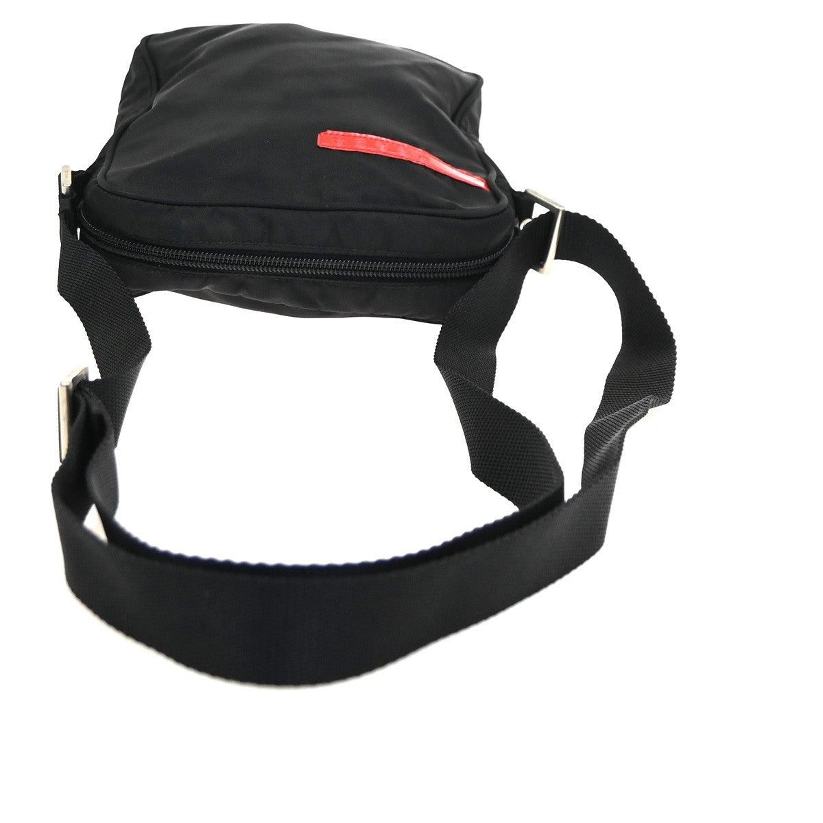 31.Live PRADA  Sport Line Shoulder Crossbody Bag Nylon Leather Canvas BK 07KD090