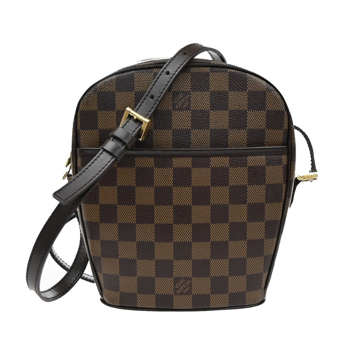 LOUIS VUITTON Ipanema PM Shoulder Bag Damier Ebene Leather Brown N51294 21KB771