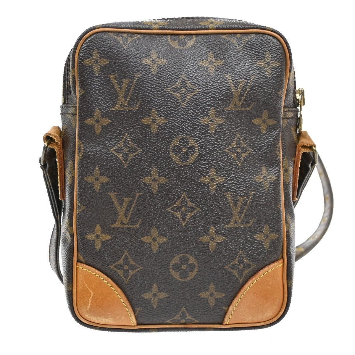 LOUIS VUITTON Danube Shoulder Bag Monogram Leather Brown France M45266 64AA085