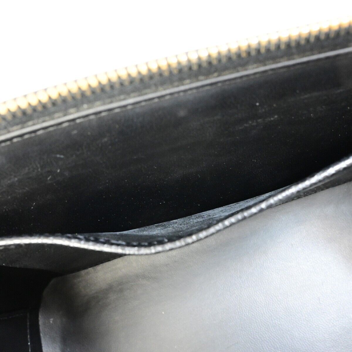 CHANEL Logo Vanity Cosmetic 2Way Hand Bag Caviar Leather Black Vintage 652RJ964