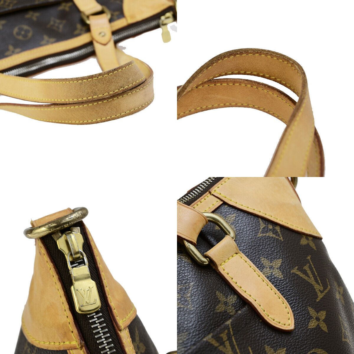LOUIS VUITTON Odeon GM Hand Bag Monogram Leather Brown Gold M56388 74YG531