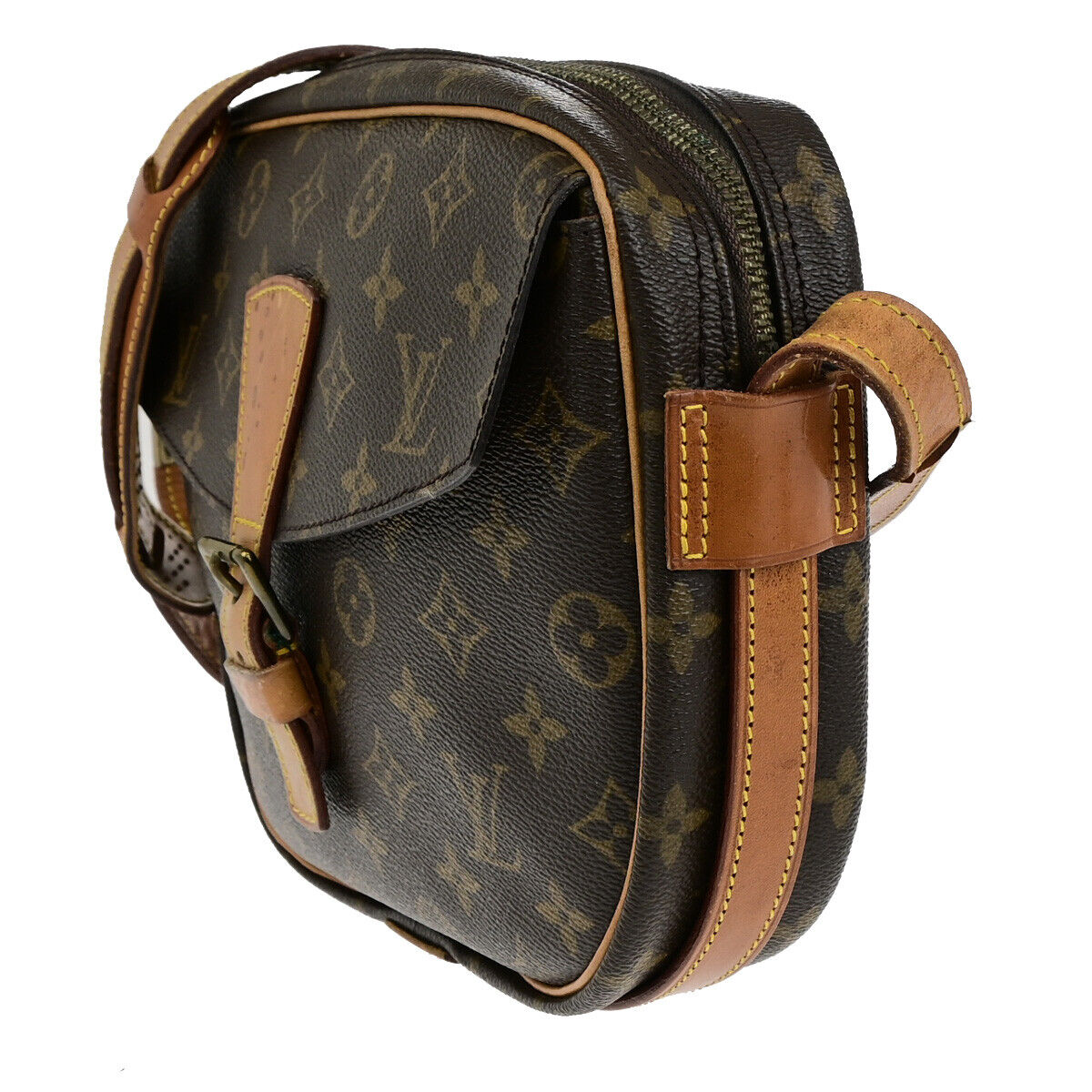 LOUIS VUITTON Jeune Fille GM Shoulder Bag Monogram Leather Brown M51225 37YG600