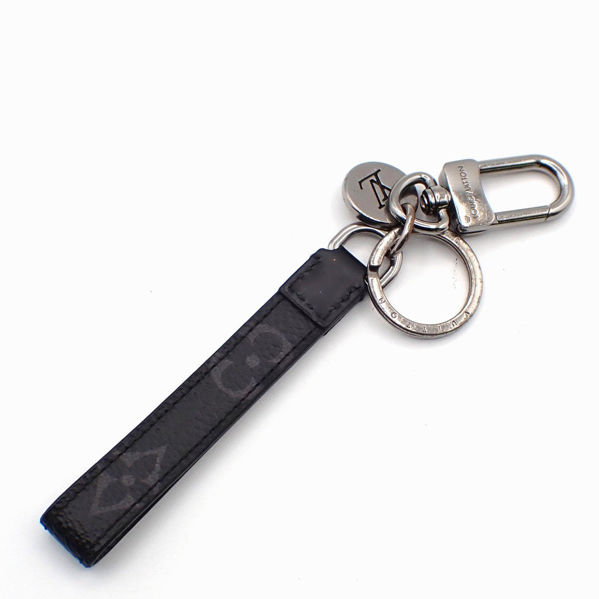 LOUIS VUITTON Porte Cles Dragonne Key Chain Monogram Eclipse M61950 32KC065