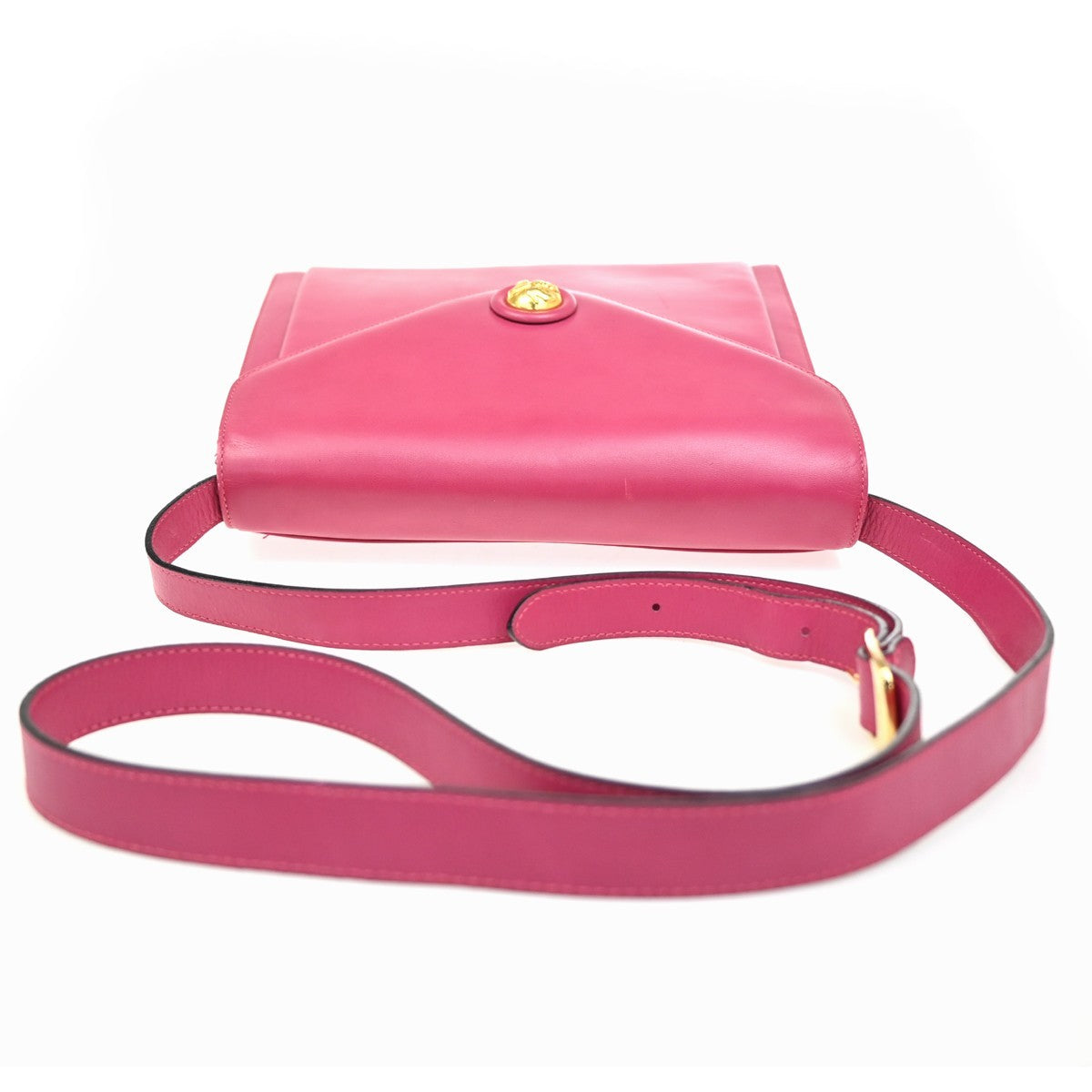 SALVATORE FERRAGAMO Crossbody Shoulder Bag Leather GHW Pink Italy 63ZA114