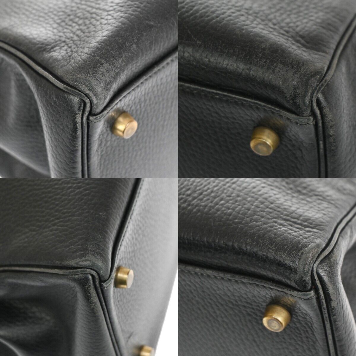 HERMES KELLY 35 2WAY HAND BAG TAURILLON CLEMENCE ◯V CADENA BLACK GHW 110LC493