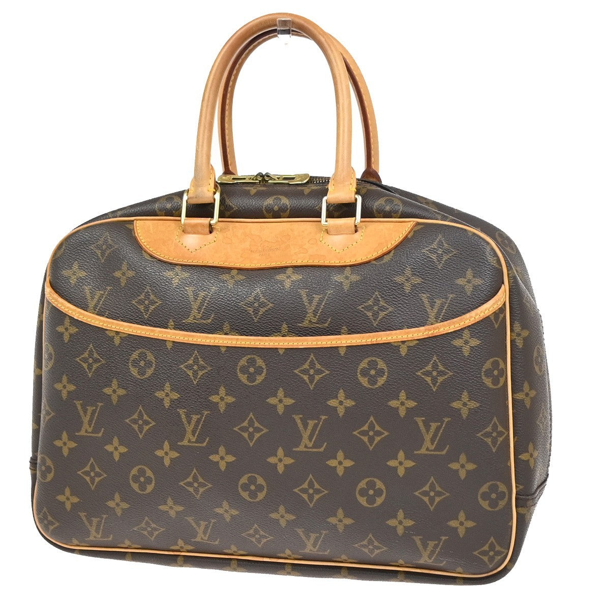 LOUIS VUITTON LV Logo Deauville Hand Bag Monogram Leather Brown M47270 73KC971