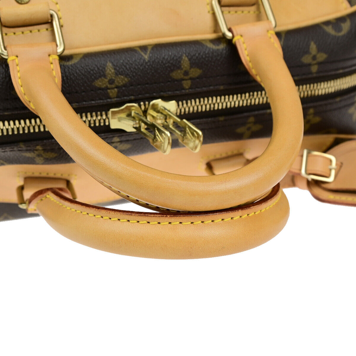 LOUIS VUITTON LV Logo Evasion Hand Bag Monogram Leather Brown M41443 75RK672