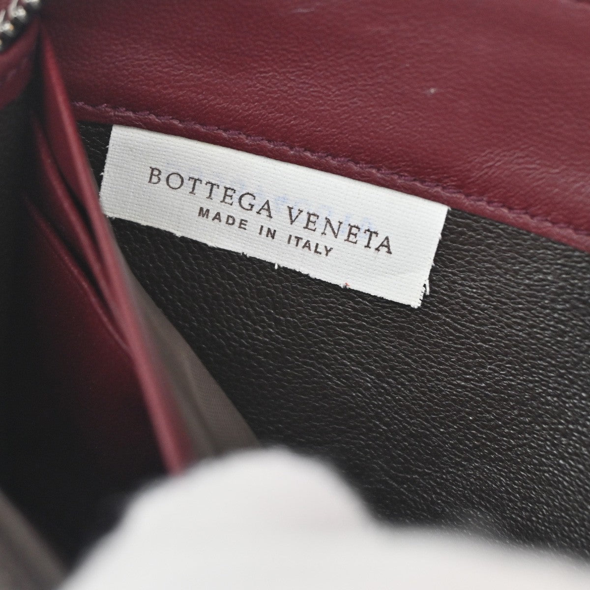 BOTTEGA VENETA Intrecciato Long Zip Around Wallet Purse Leather Red 65KB080