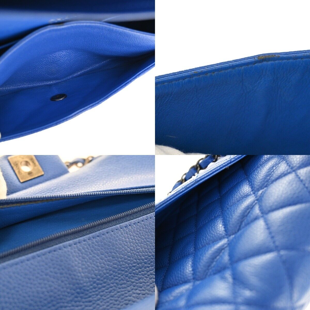 CHANEL CC Matelasse 25 Double Flap Chain Shoulder Bag Cavia Leather BE 990RJ356