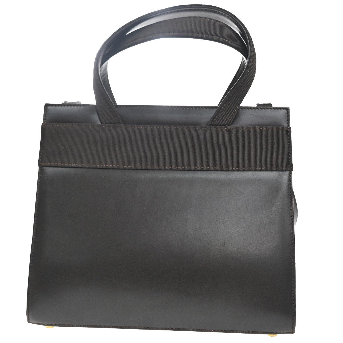 SALVATORE FERRAGAMO Vara 2way Shoulder Hand Bag Leather Brown GHW Italy 64KC714