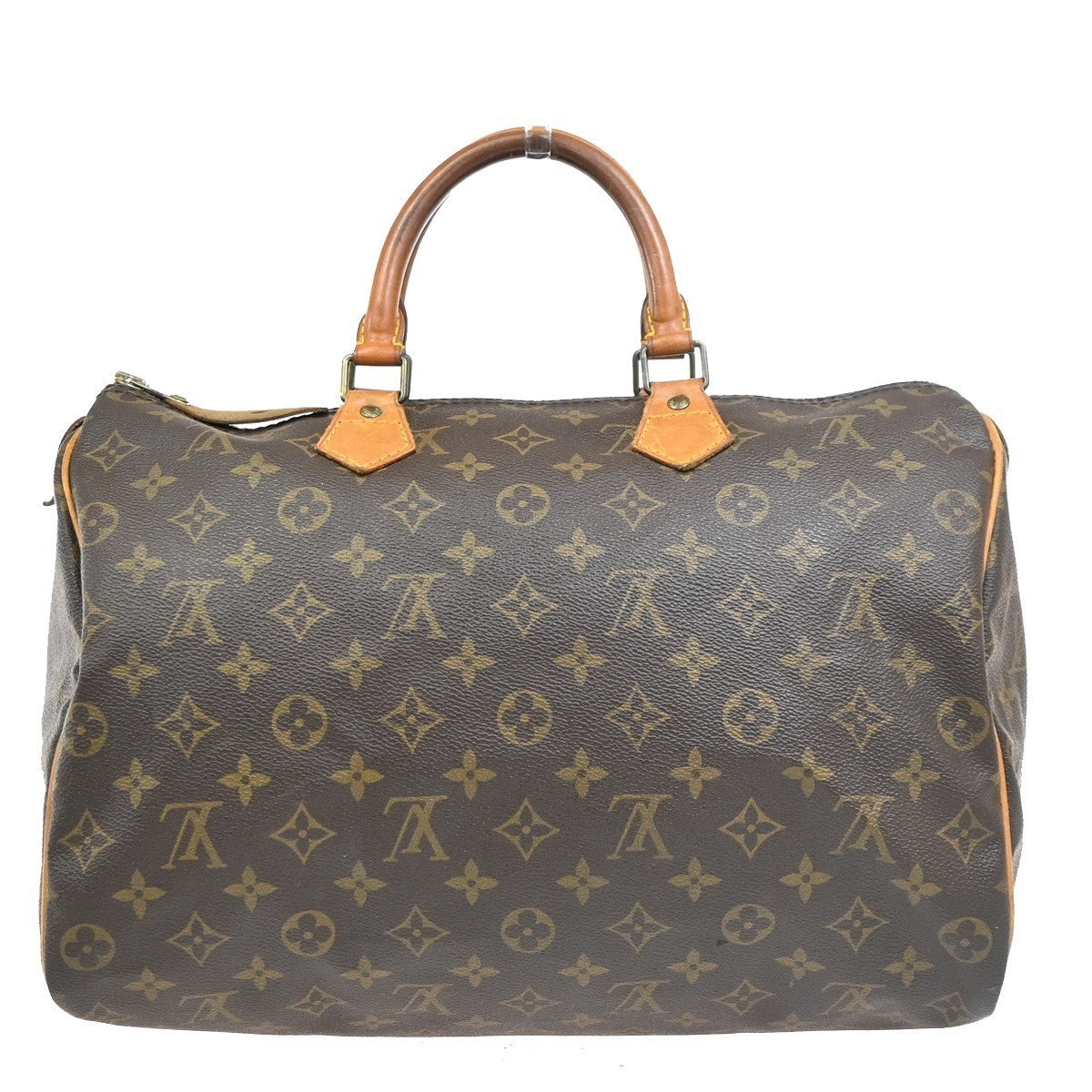 LOUIS VUITTON Speedy 35 Travel Hand Bag Monogram Leather Brown M41524 14PA111