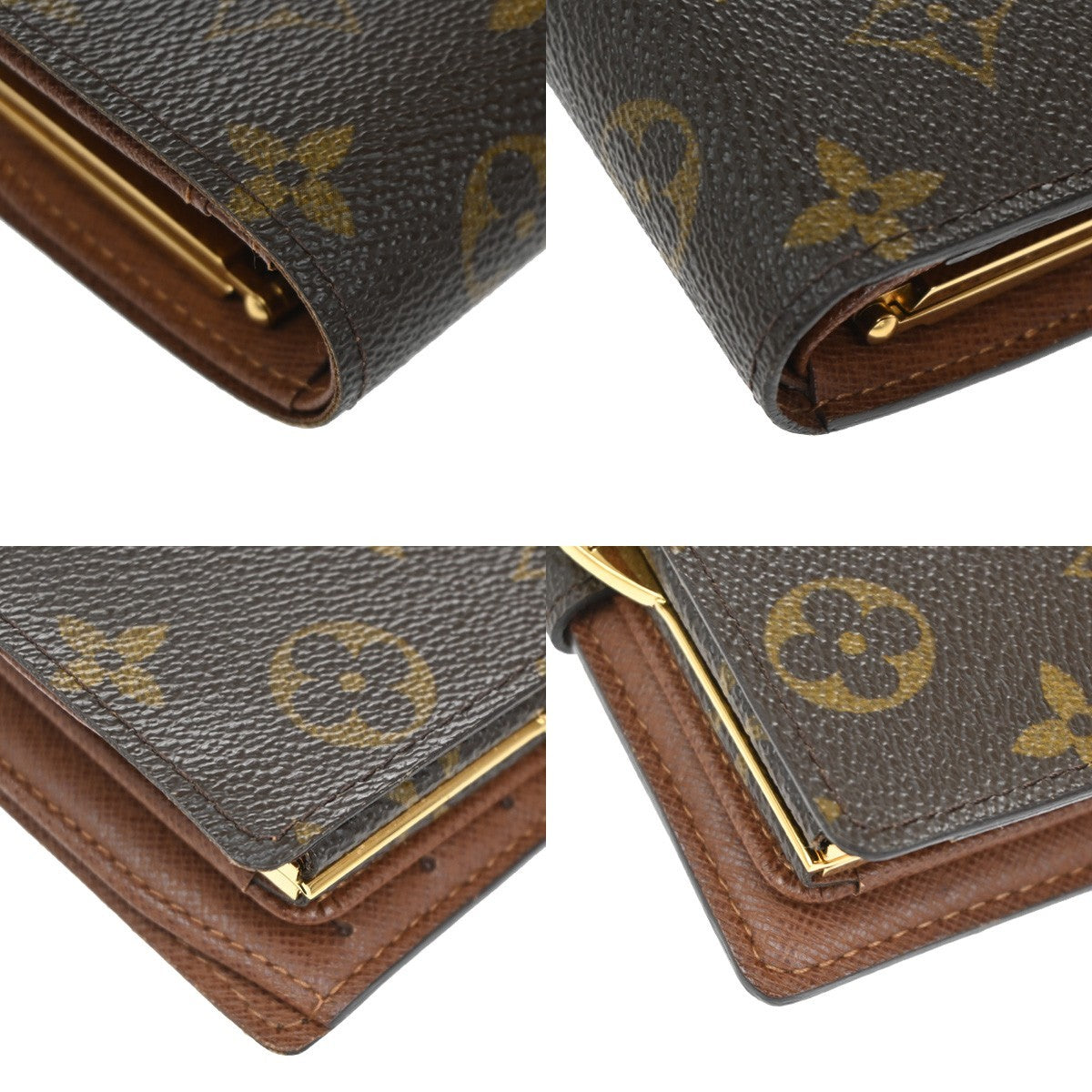 LOUIS VUITTON Compact Zip Bifold Wallet Monogram Leather Brown M61674 73TA240