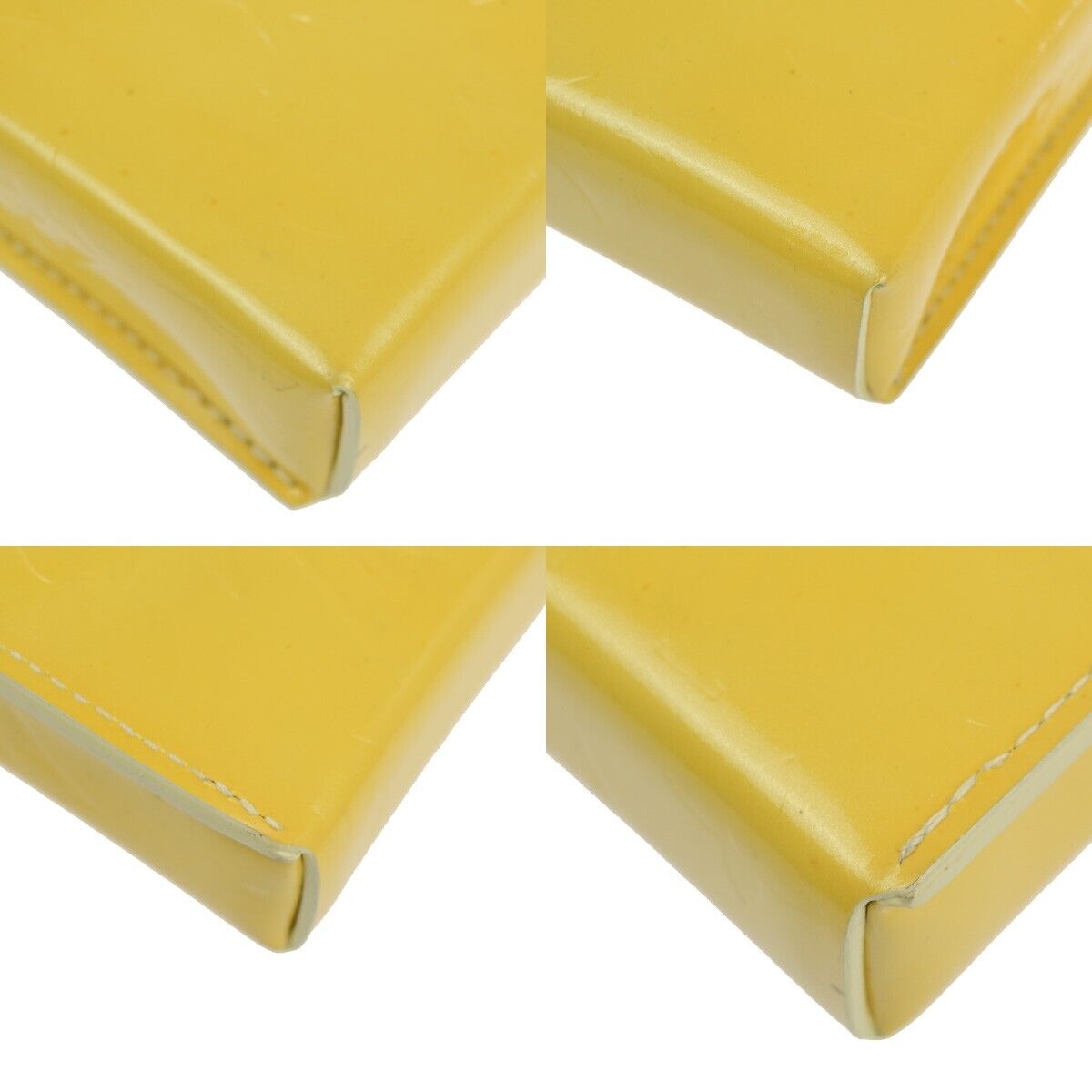 LOUIS VUITTON Walker Shoulder Bag Monogram Vernis Leather Yellow M91074 69SJ178
