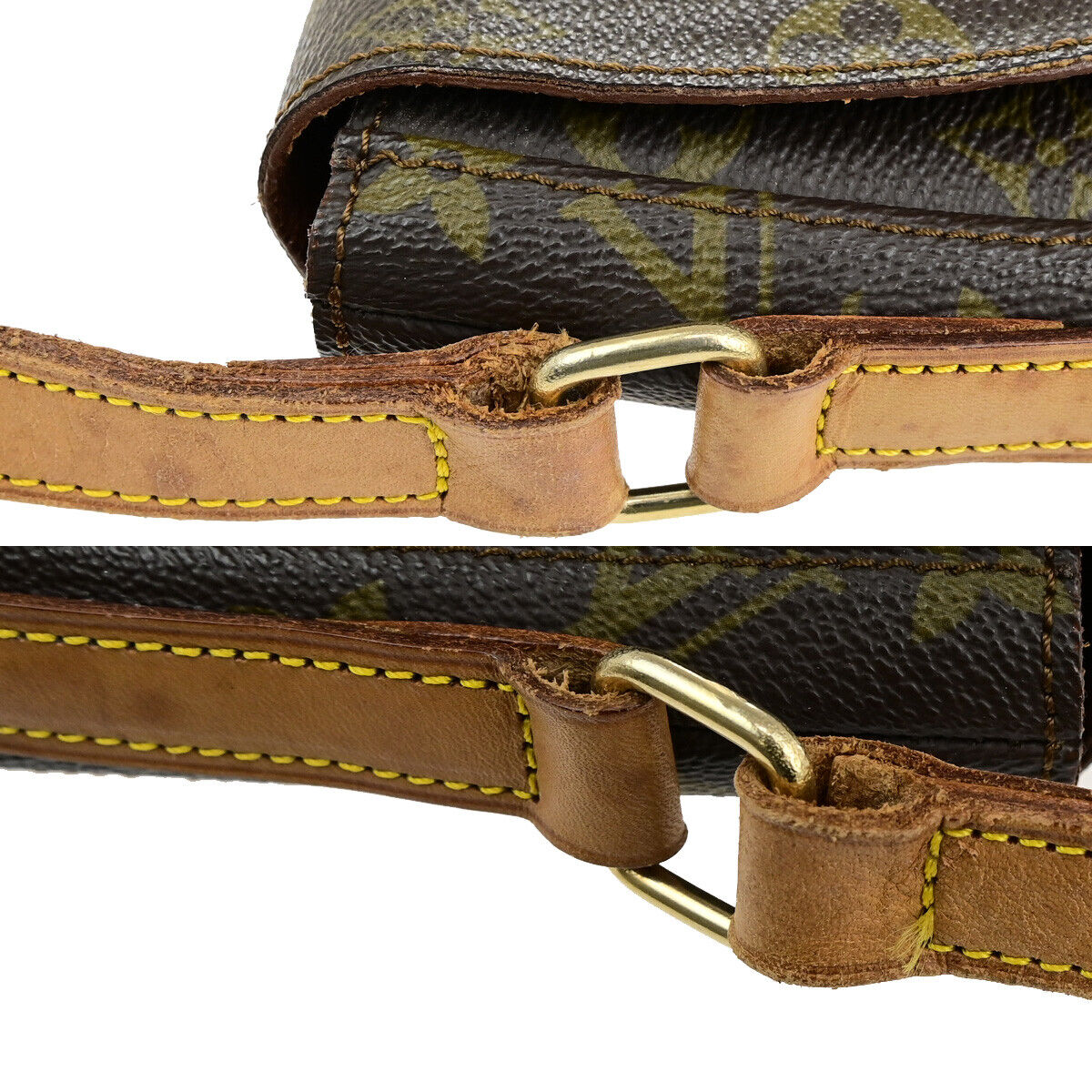 LOUIS VUITTON Chantilly GM Shoulder Bag Monogram Leather Brown M51232 69SJ611