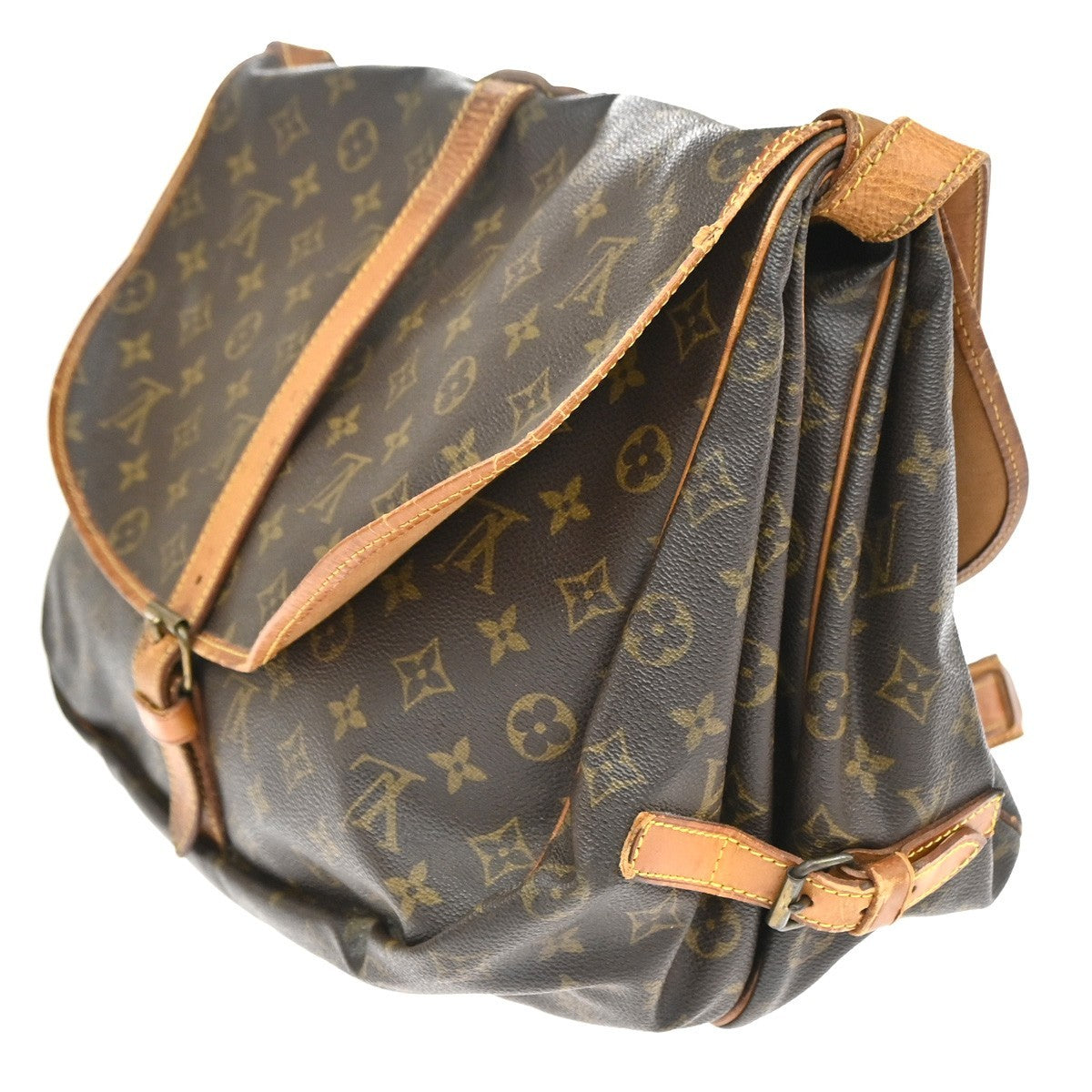 LOUIS VUITTON Saumur 35 Shoulder Bag Monogram Leather BN France M42254 80CA880