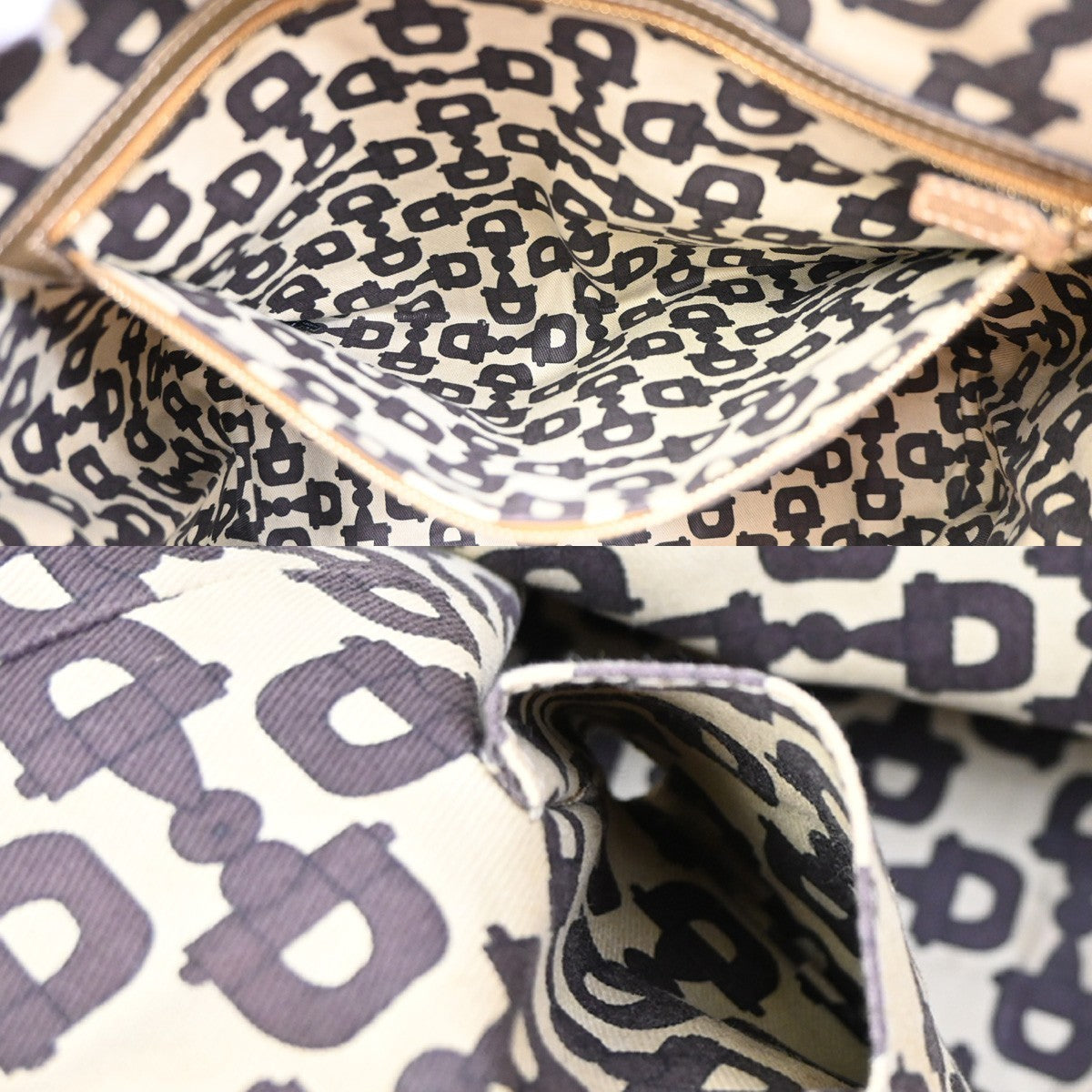 GUCCI GG Sherry Line ShoulderTote Bag Canvas Leather Beige Italy 137396 31MA072