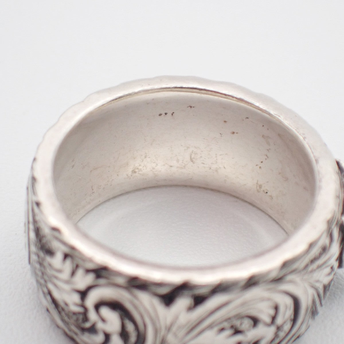 GUCCI GG Logo Tiger Head Ring Silver 925 Size JP 15/ US 7.5 Italy 63RL804